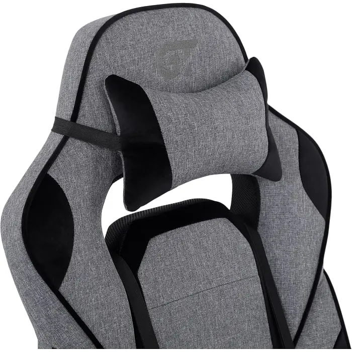 Геймерське крісло GT Racer сіре з чорним (X-2749-1 Fabric Gray/Black Suede) - фото 2