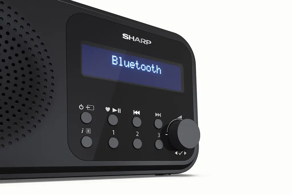 Радіоприймач портативний Sharp DRP420BK Black DAB+, FM, Bluetooth, батарейки, мережа - фото 4