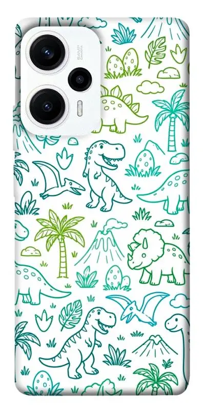 TPU чохол Demsky Dino pattern для Xiaomi Poco F5 / Note 12 Turbo