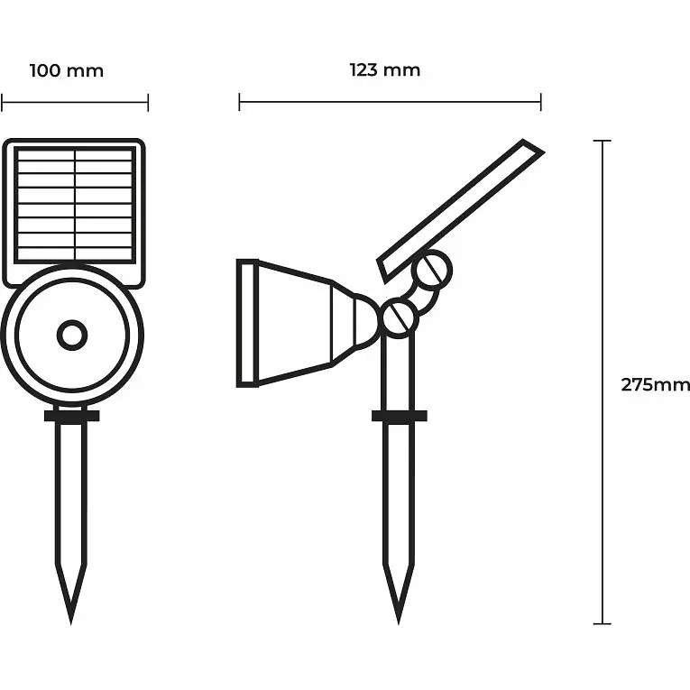 Светильник уличный Eurolamp LED с аккумулятором и солнечной батареей S4 2W 5V 6500K IP54 (36) - фото 3