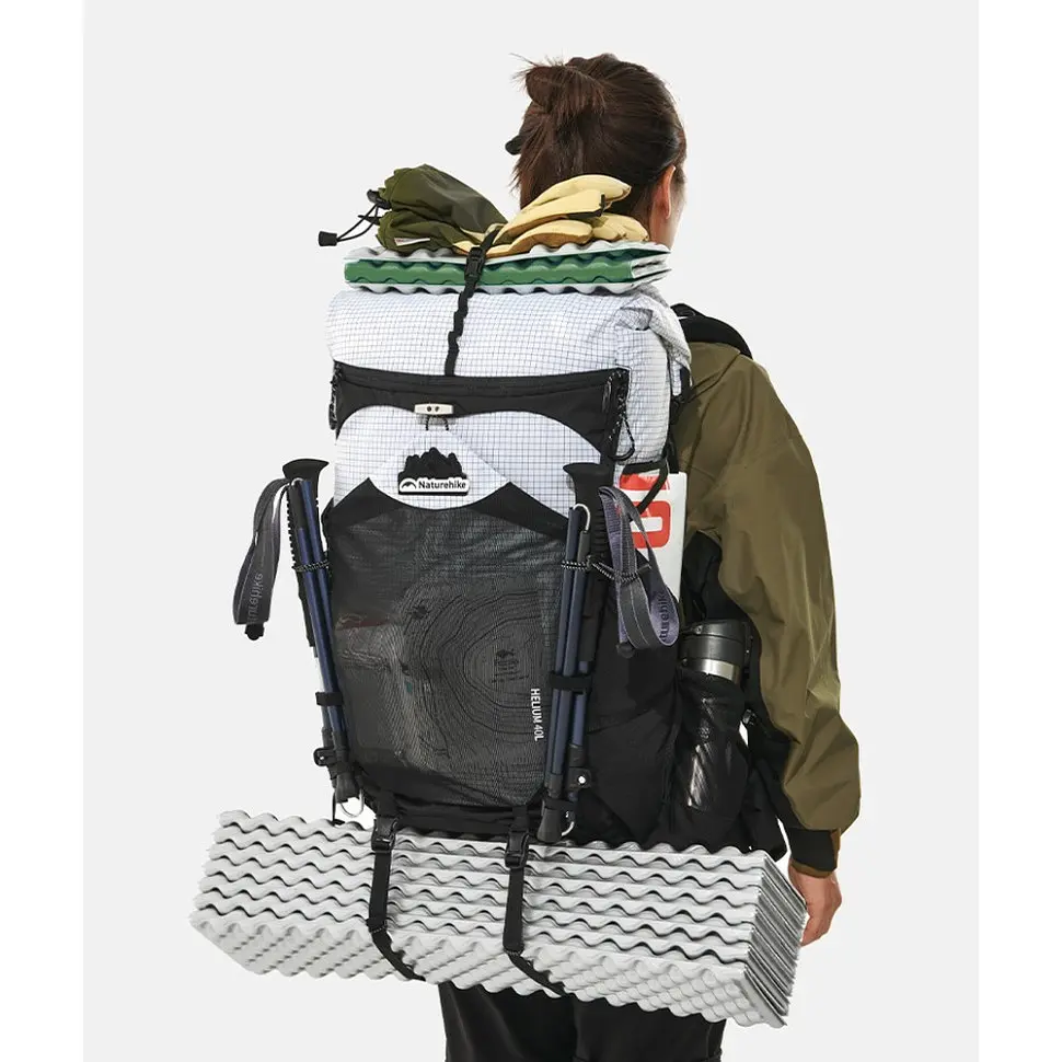 Рюкзак туристичний Naturehike Helium CNK2450XB016, 40 л, білий, L - фото 6