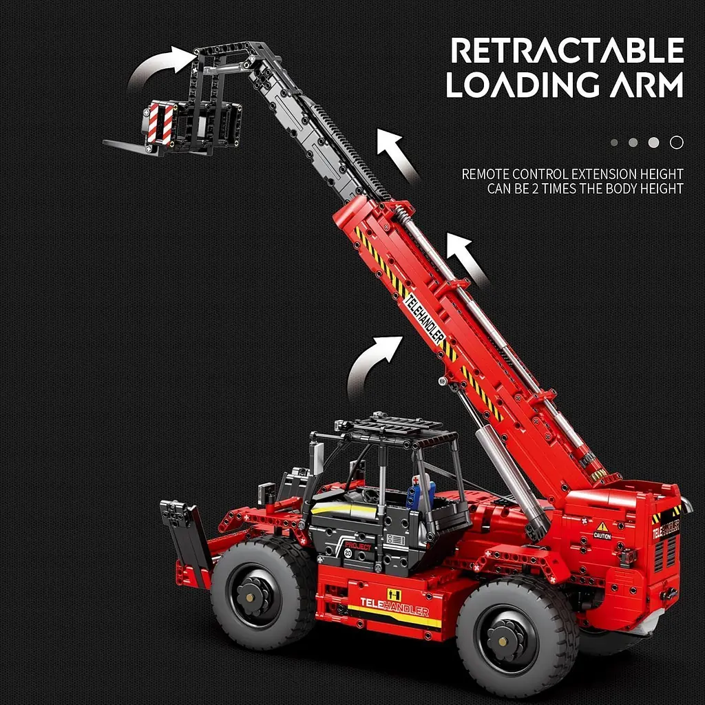 Конструктор Reobrix Mechanical Телескопічний вилковий навантажувач з пультом (22020) [161067] - фото 10