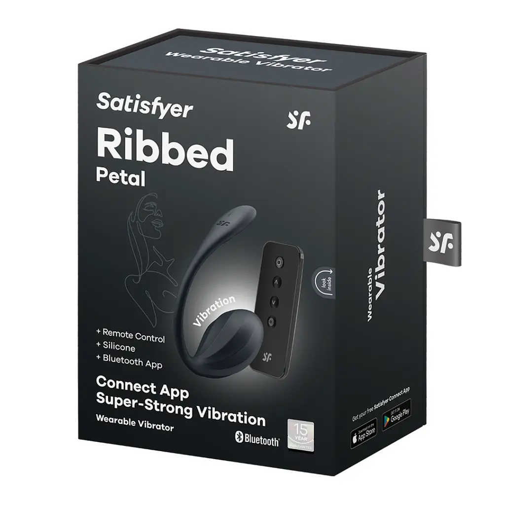 Виброяйцо Satisfyer Ribbed Petal черный - фото 5