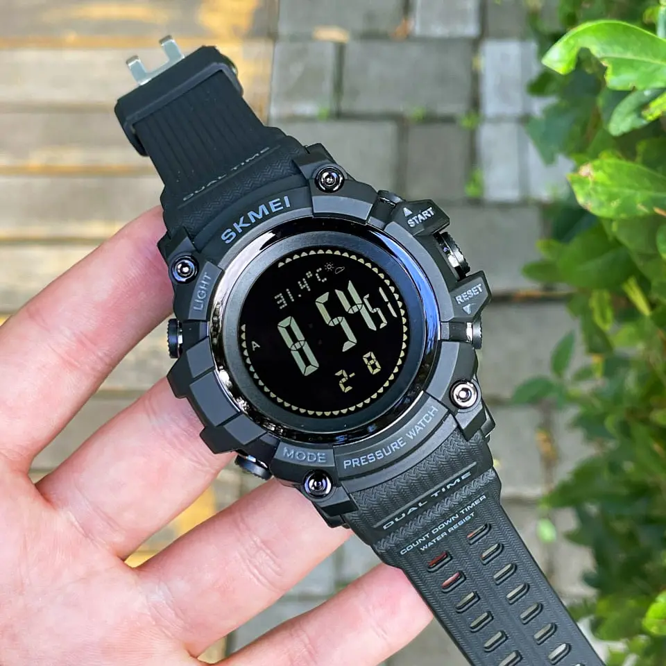 Чоловічий наручний годинник 1358 Black Smart Watch Compass Skmei acs0030791 - фото 3