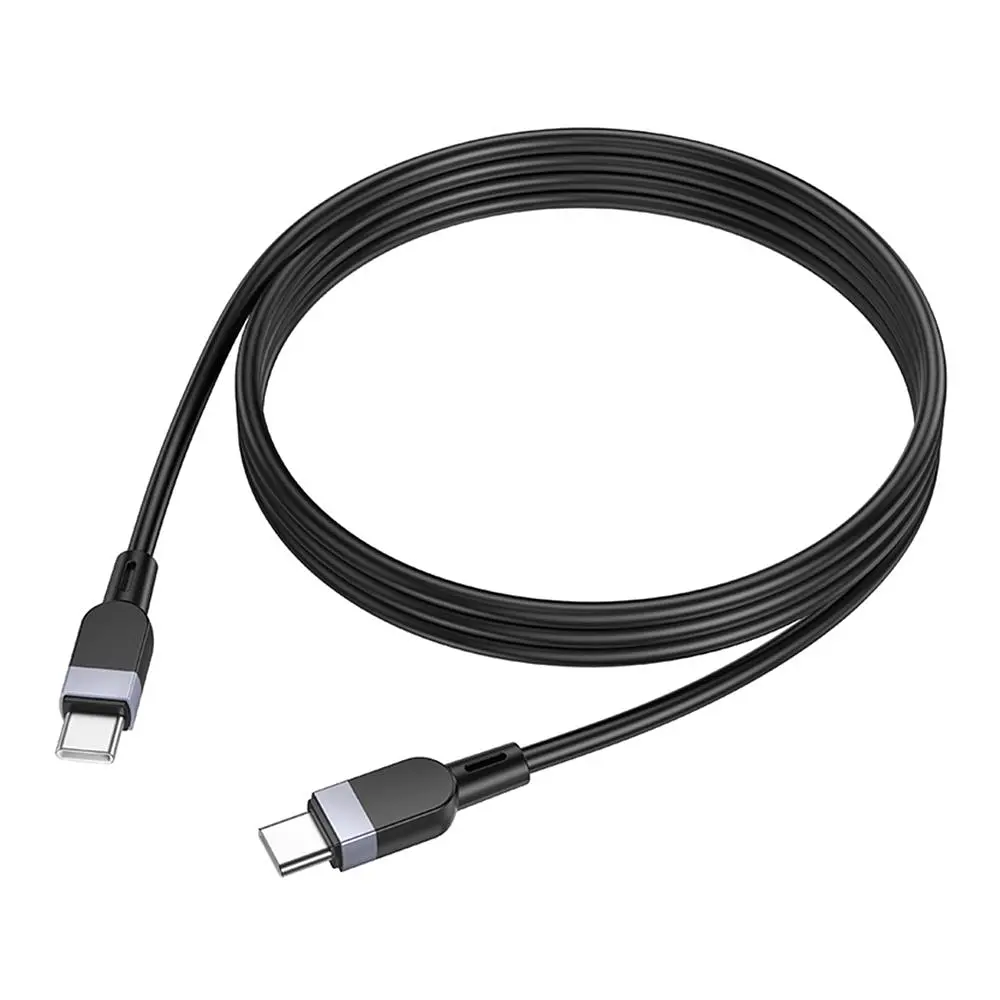 Кабель синхронізації Hoco X109 Silicone 60W/3A Type-C to Type-C 1m Black (35920_3605824)
