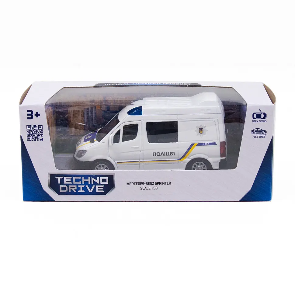 Автомодель дитяча Поліція MERCEDES-BENZ SPRINTER TechnoDrive 250294 інерційна - фото 12