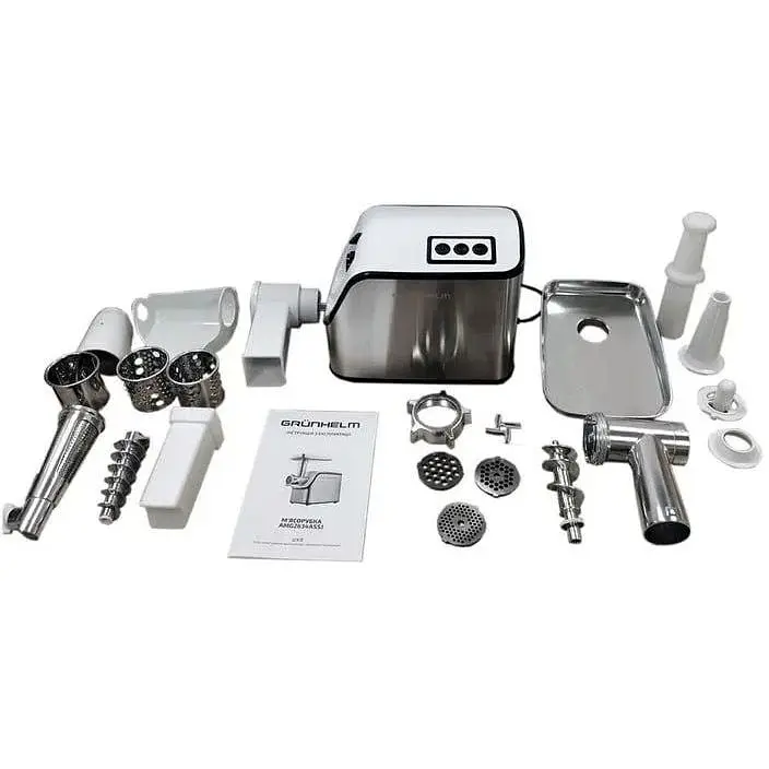 М'ясорубка електрична Grunhelm AMG2634ASSJ 2600 Вт Сірий  - фото 3