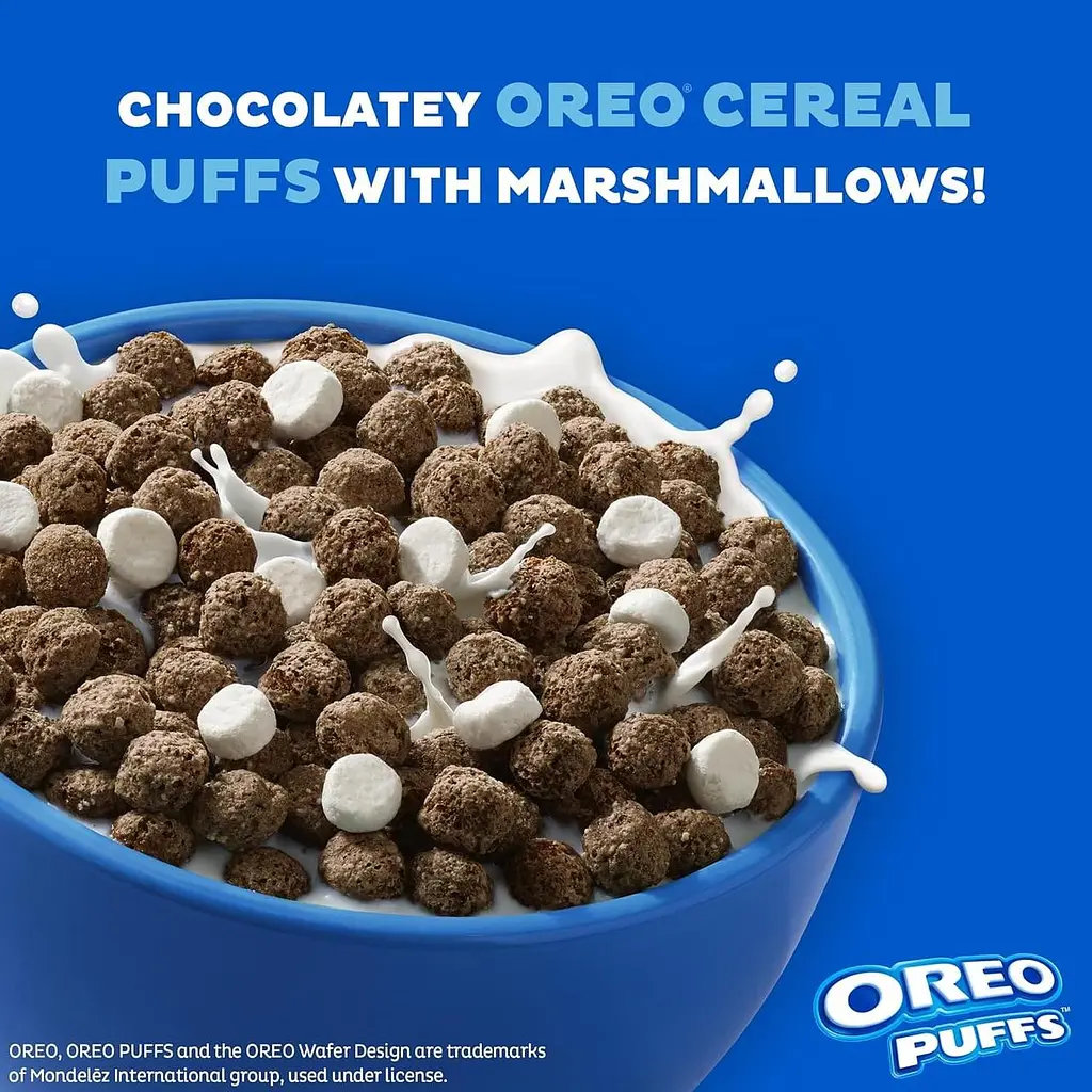 Сухий сніданок Post Oreo Puff Chocolate Breakfast Cereal 283г - фото 3