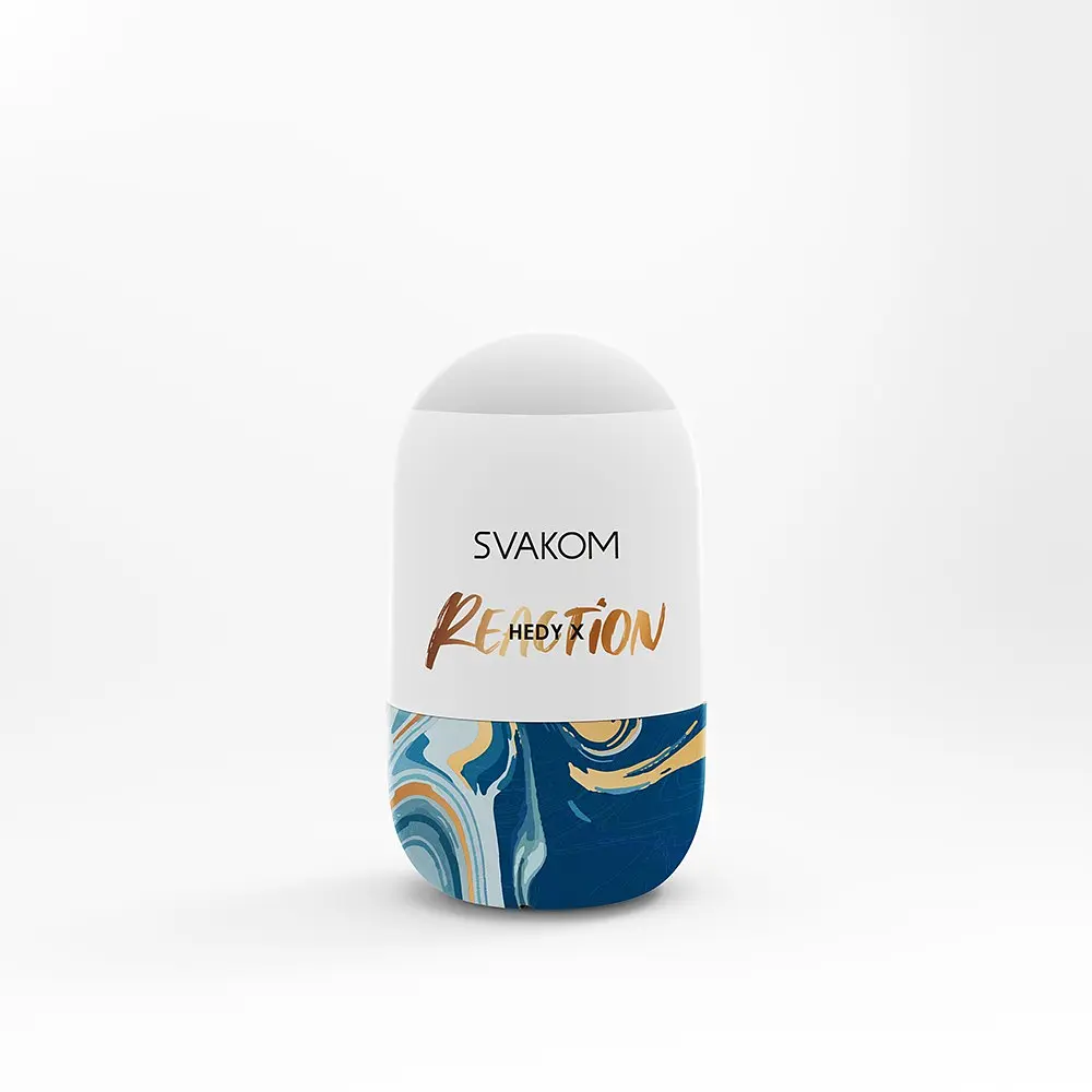 Мастурбатор-яйце Svakom Hedy X Experience, 9х5 см (блакитний) - фото 6