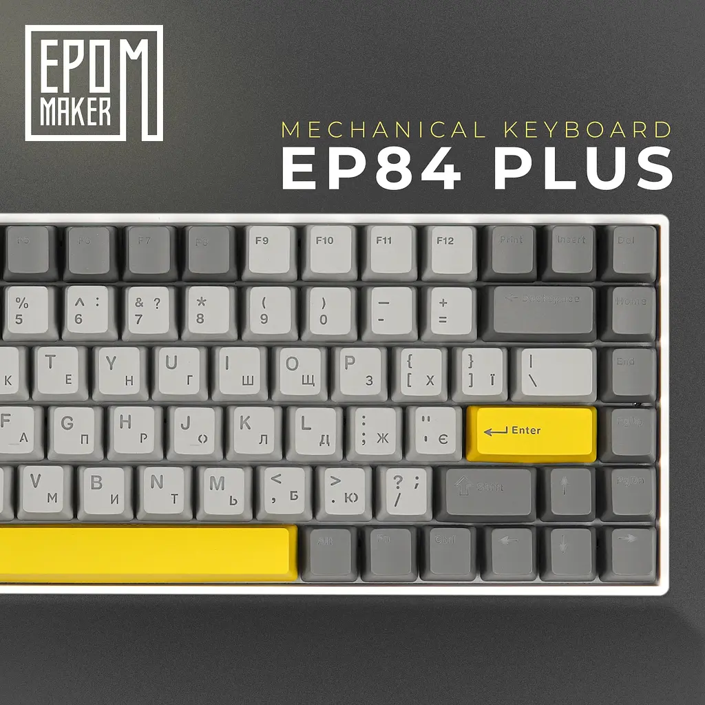 Клавіатура Epomaker EP84 Wisteria Linear White механічна бездротова (EP84-W-WL) - фото 6