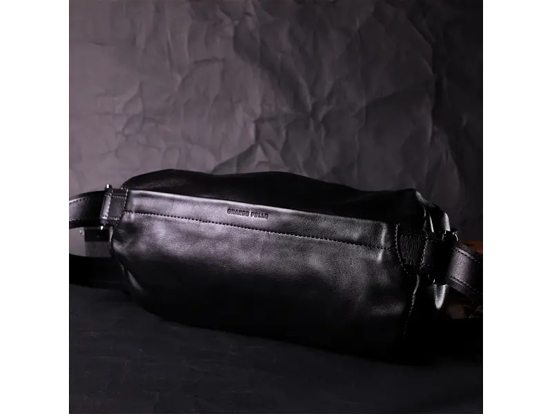 Шкіряна чоловіча сумка GRANDE PELLE 32х19х11 см sum0023589 - фото 6
