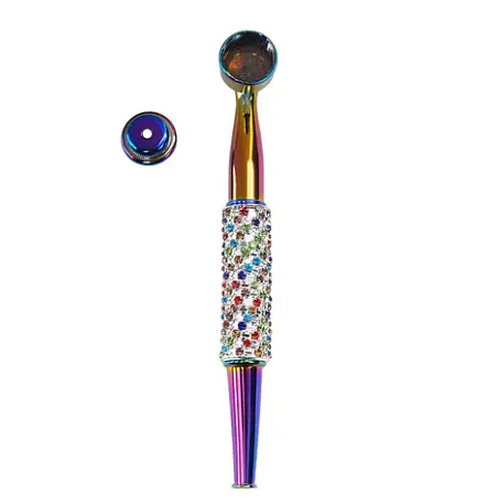 Люлька для куріння N37 Classic Rasta pipe Rhinestones 115 мм (YD096) - фото 2