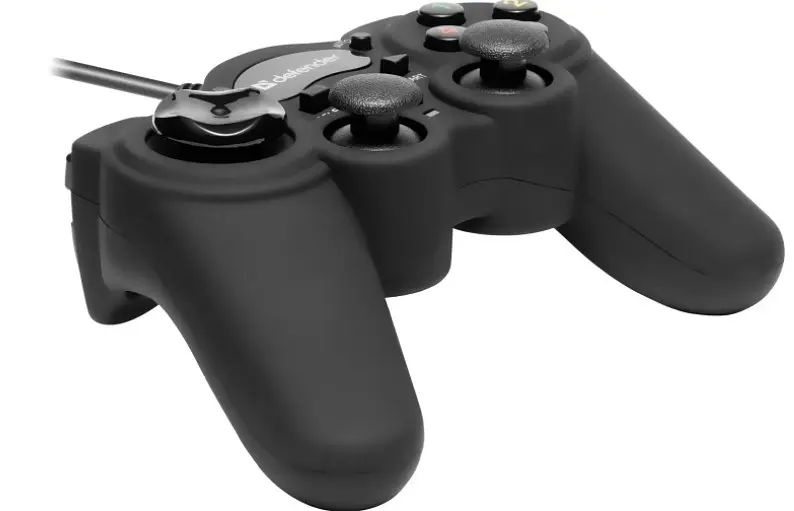 Геймпад провідний Defender Game Racer Turbo GT USB-PS 12 кнопок (Чорний) - фото 3