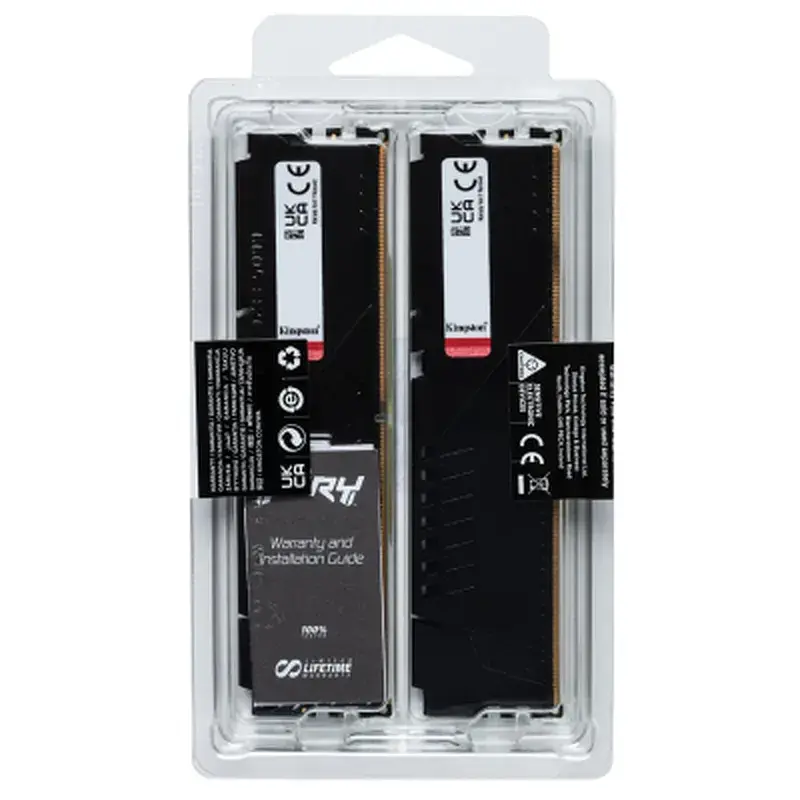 Модуль пам'яті для комп'ютера DDR5 32GB (2x16GB) 6800 MHz Beast Black EXPO Kingston Fury (ex.HyperX) (KF568C34BBEK2-32) - фото 6