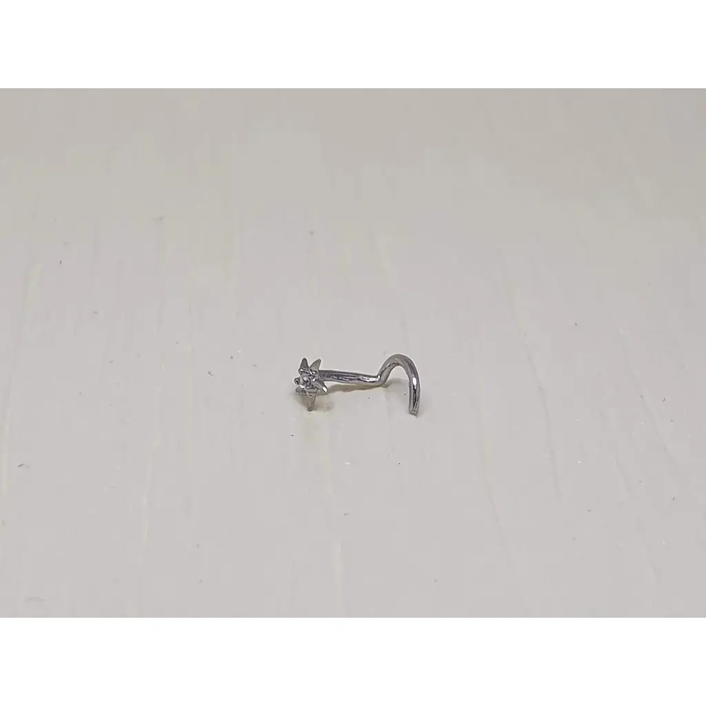 Срібна сережка-пірсинг Астор в ніс. 8182441Р - фото 4