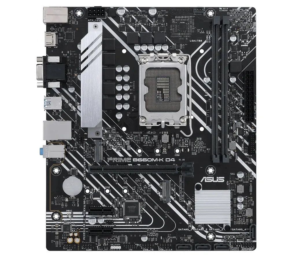 Материнская плата PRIME B660M-K D4 s1700 B660 2xDDR4 M.2 HDMI D-Sub mATX Asus teh0018972 - фото 2
