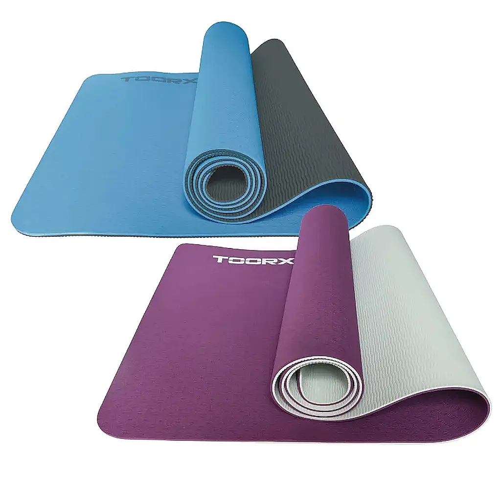 Килимок спортивний Toorx Yoga Professional TPE 183 х 60 х 0,6 см для йоги та фітнесу Burgundi/Perla (MAT-184) - фото 2