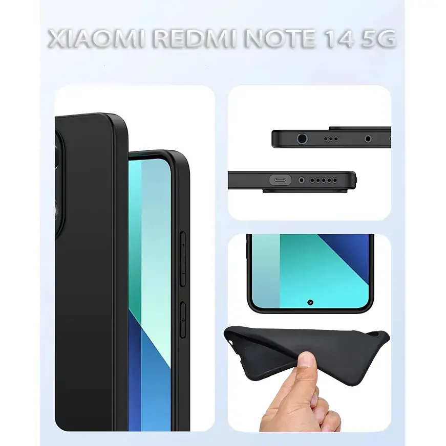 Силіконовий чохол BeCover для Xiaomi Redmi Note 14 5G Black (712757) - фото 2