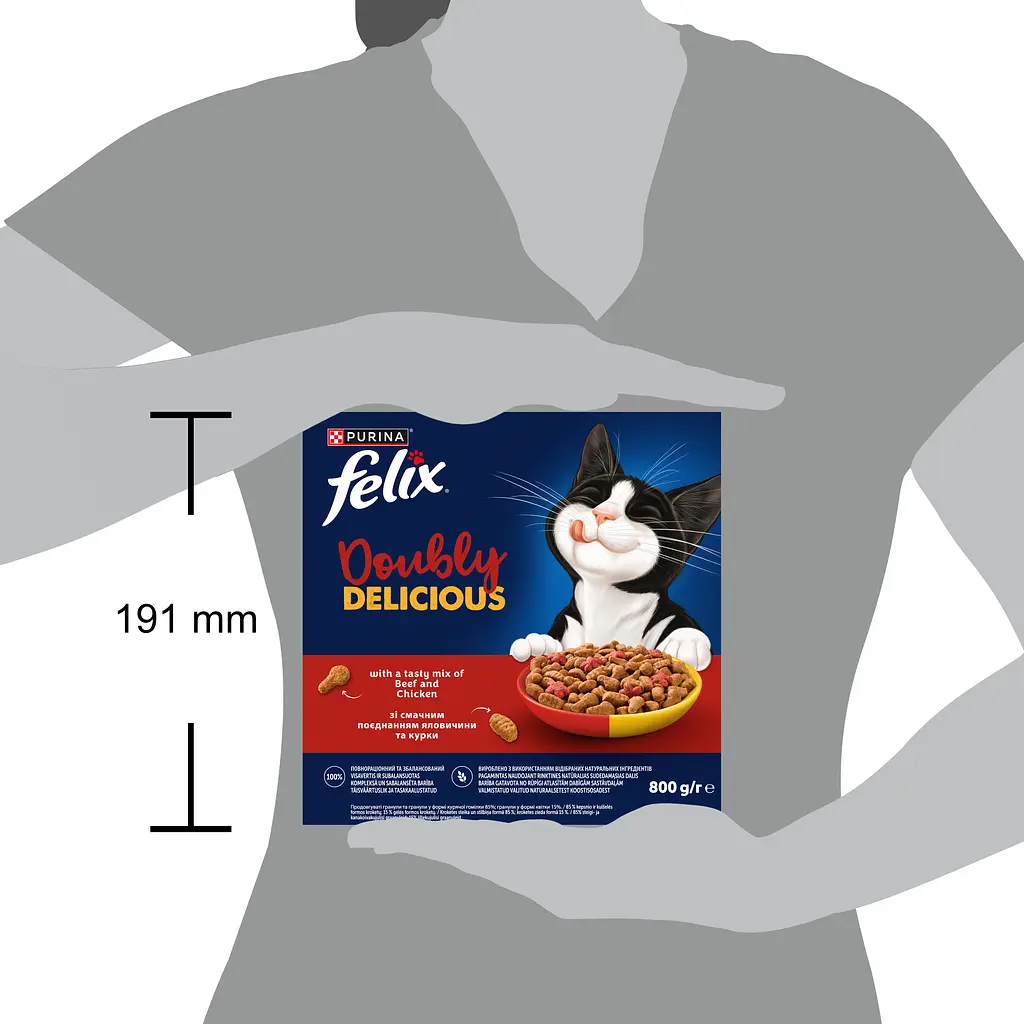 Сухий корм Felix Doubly Delicious для дорослих котів з яловичиною, куркою та буряком 800 г - фото 5