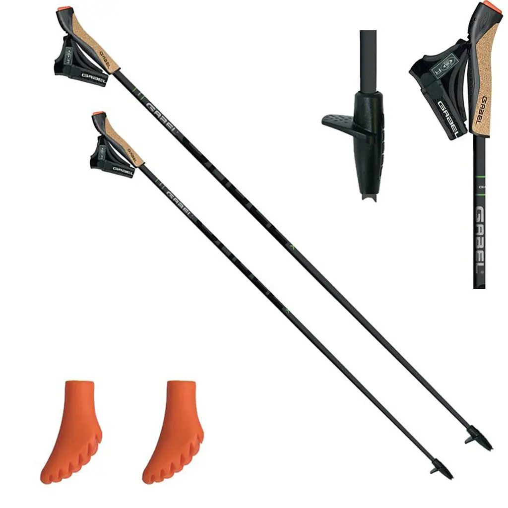 Палиці для скандинавської ходьби Gabel X-5 Black 130 (77009351141300) фіксованої довжини - фото 6