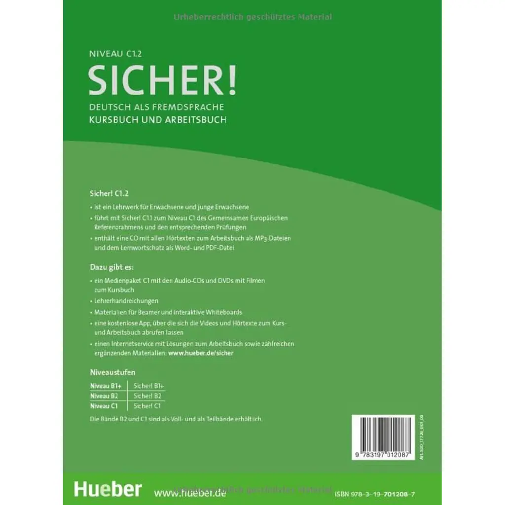 Sicher! C1.2 Kurs- und Arbeitsbuch C1 Lektion 7-12 mit CD-Rom zum Ar - Сюзанна Швальб
