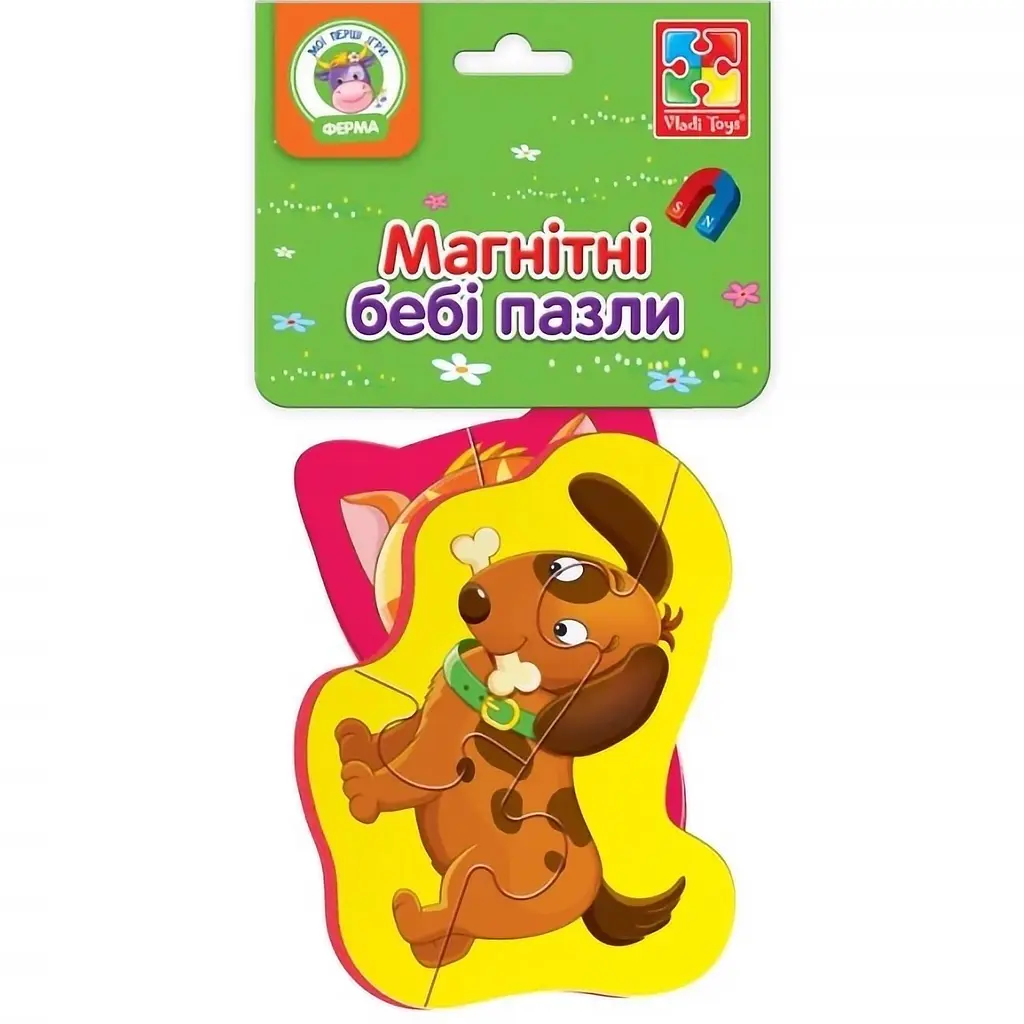 Магнітні бебі пазли Vladi Toys Мої перші ігри Кошеня і щеня 4 елементи (VT3208-10) - фото 2