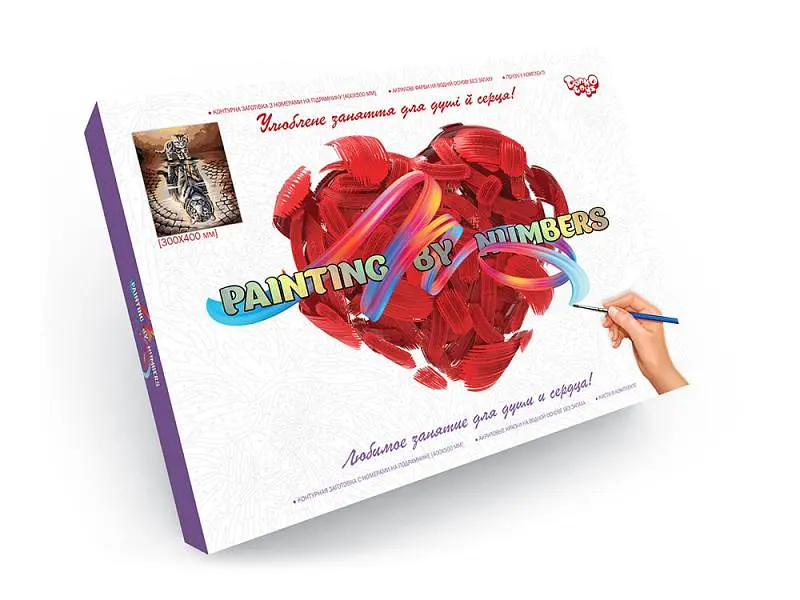 Набір для розпису за номерами 30x40 см KpN-03-01,02,03,04...10 "PAINTING BY NUMBERS" в коробці DANKO - фото 6