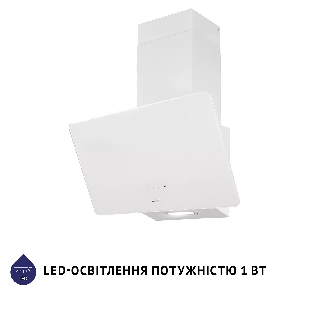 Витяжка декоративна похила Minola HVS 6224 WH 700 LED - фото 3