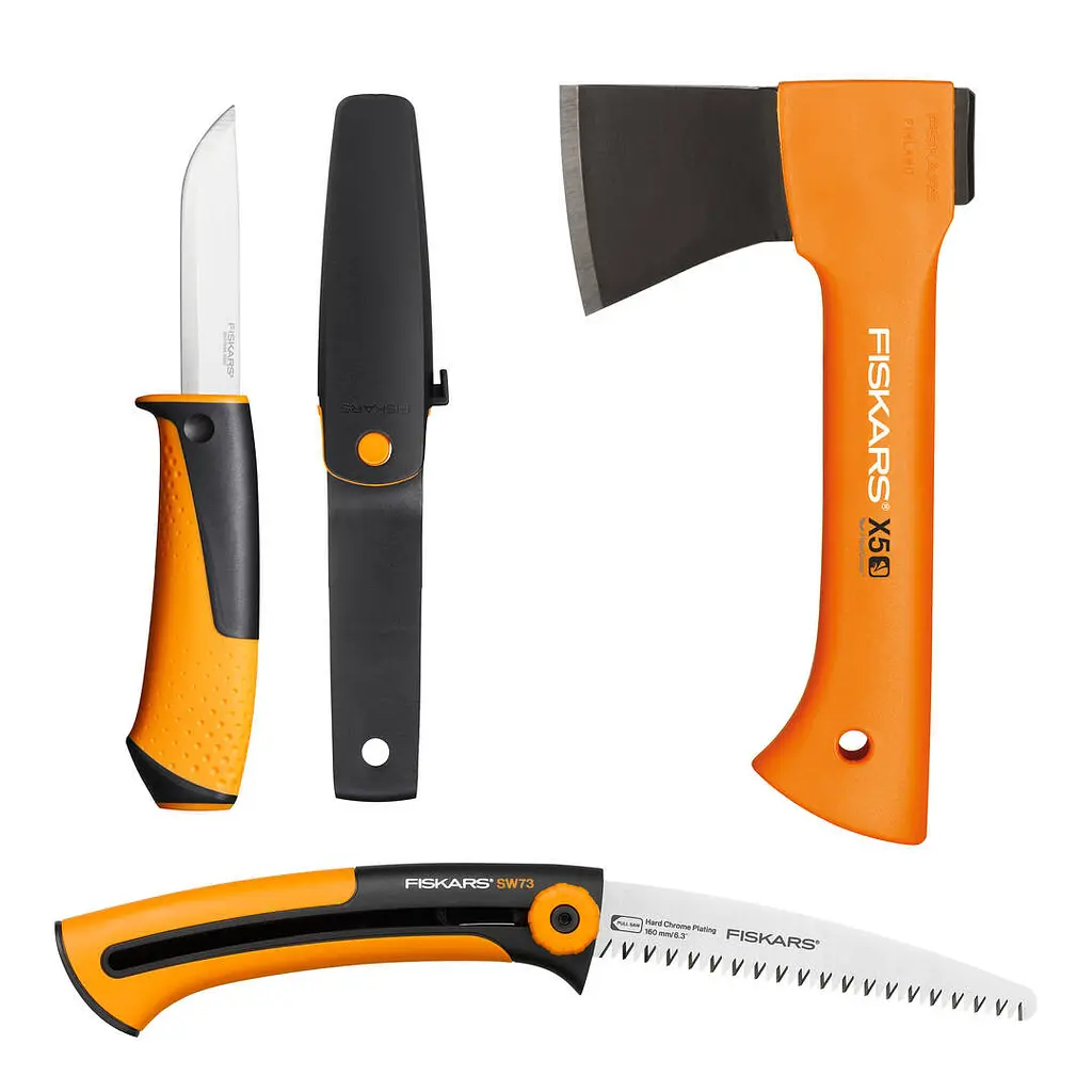 Подарунковий набір Fiskars (Сокира XXS X5 1015617 + ніж + пила) 1057912 - фото 2