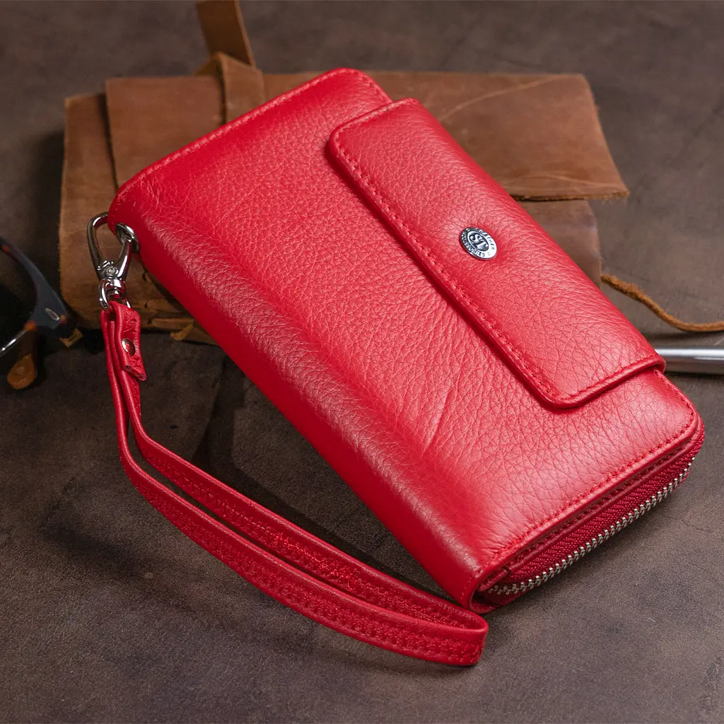 Кожаный женский кошелек ST Leather 19х9.5х2.5 см acs0015405 - фото 9