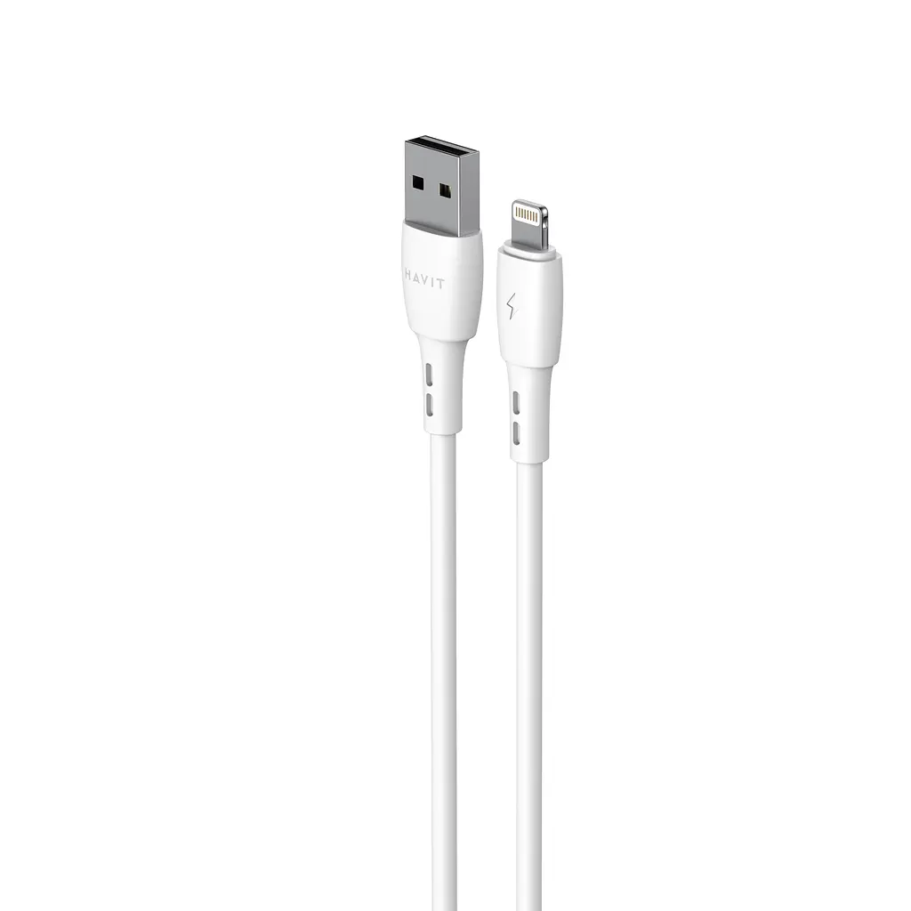 Кабель USB - Lightning HAVIT CB619C-L 2.1A 2м White HAVIT (29245-000) - фото 2