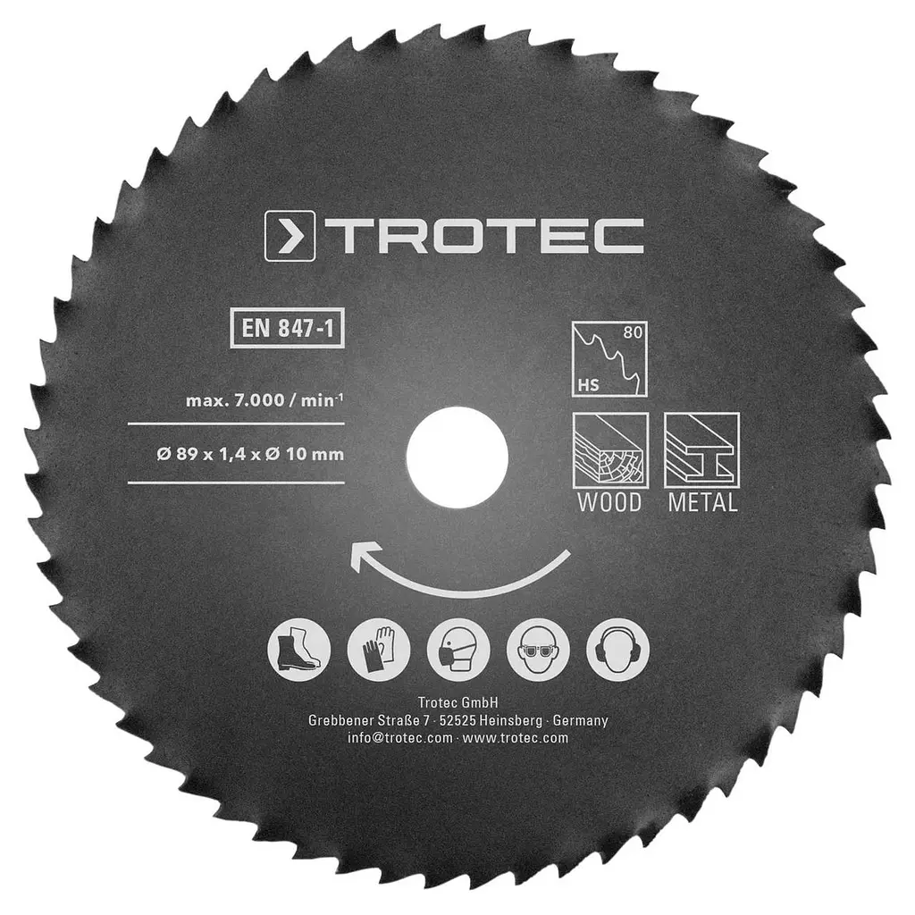 Пиляльний диск 2 шт Trotec 1 HSS HS60/HS80 метал - фото 3