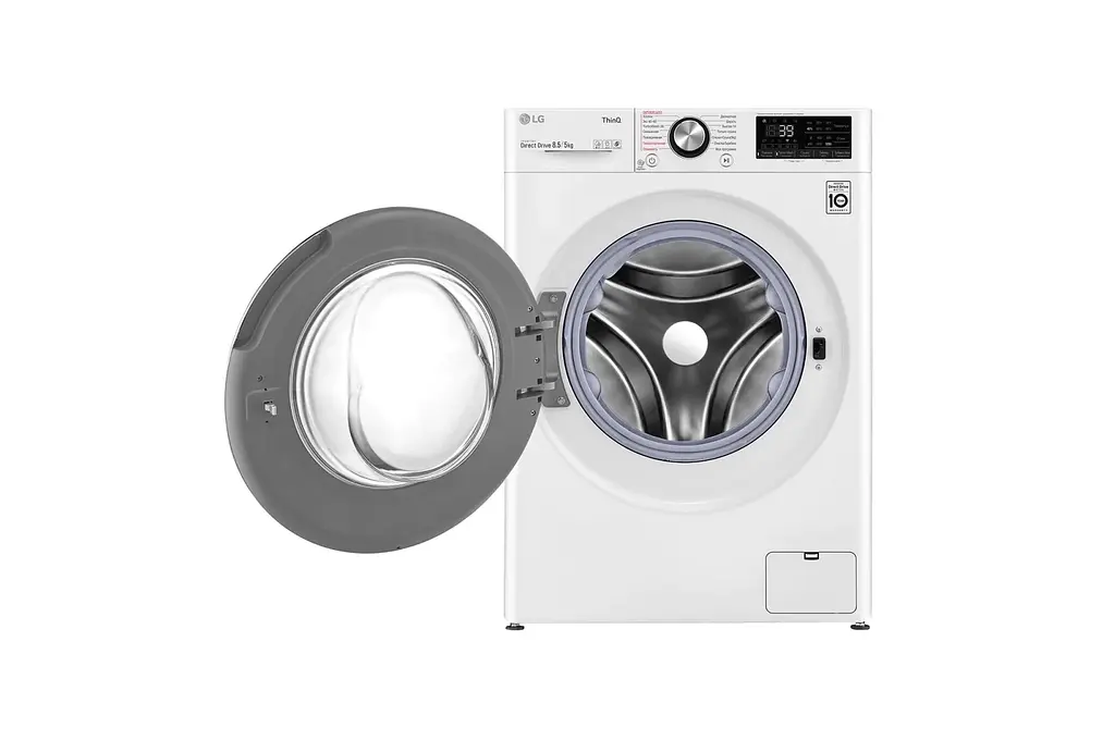Прально-сушильна машина LG F2V9GC9W, 8,5кг (5кг), 1200, A, Пар, глибина 47см, Дисплей, Інвертор, Білий (F2V9GC9W) - фото 4