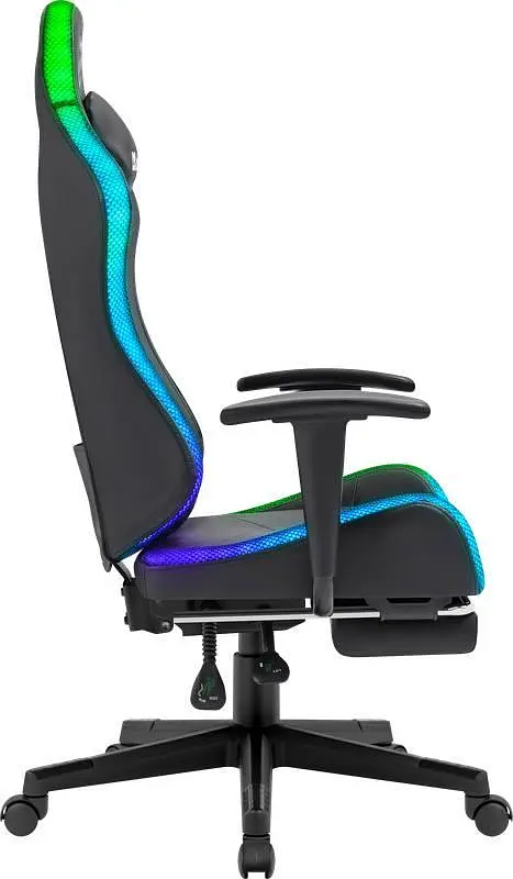Крісло ігрове Defender Watcher, 60мм, Клас 4, RGB ПУ, чорне - фото 3