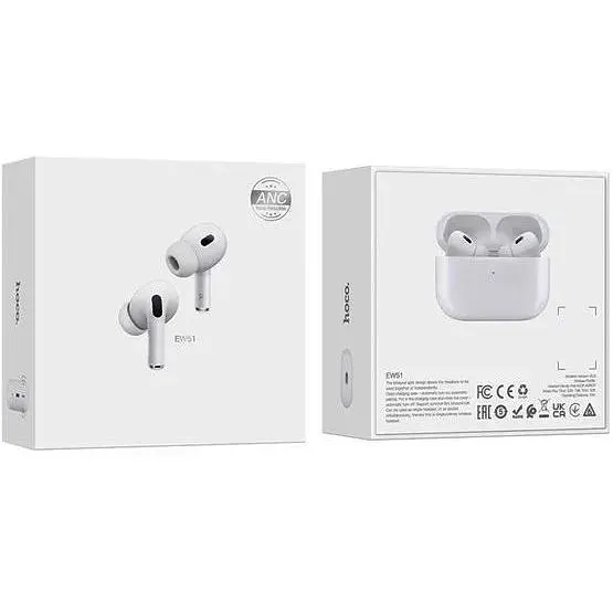 Наушники беспроводные Hoco EW51 True wireless ANC noise reduction с шумоподавлением белые - фото 5
