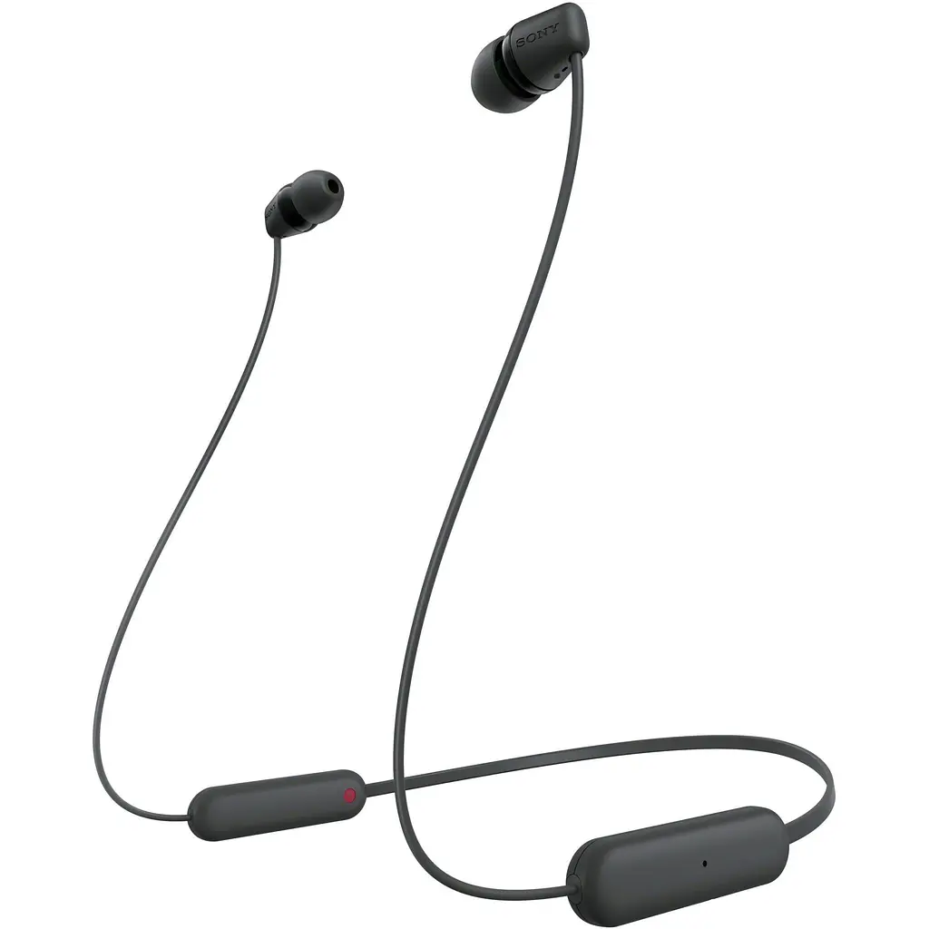 Навушники бездротові Sony WI-C100 Black BT 5.0, IPX4, SBC, AAC, Wireless, Mic
