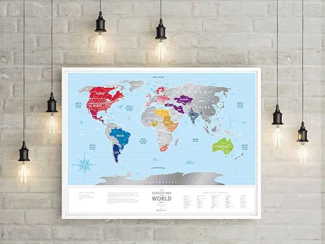 Скретч карта світу 1DEA.me Travel Map Silver World (13010) - фото 6