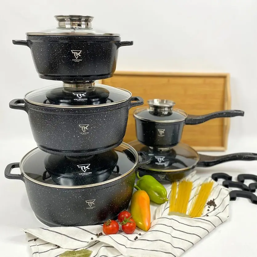Набір каструль Top Kitchen TK00020 чорний (43882-TK00020_2156) - фото 3