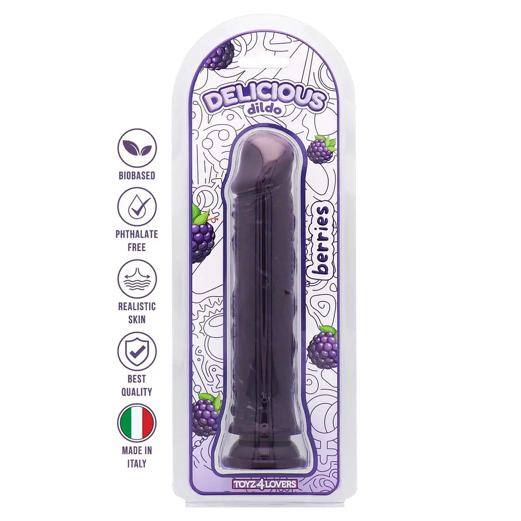 Фаллоимитатор с ароматом ежевики Toyz4lovers Delicious Dildo Berries, 20 см - фото 6