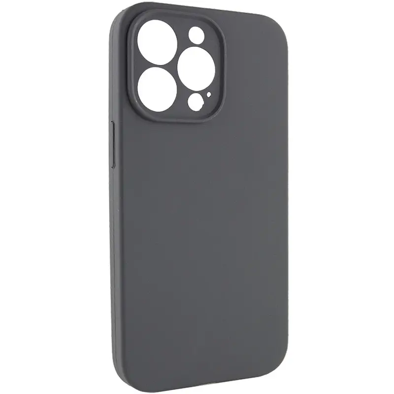 Чехол Epik Silicone Case Full Camera Protective (AA) NO LOGO для Apple iPhone 13 Pro (6.1) Серый / Dark Gray - фото 2