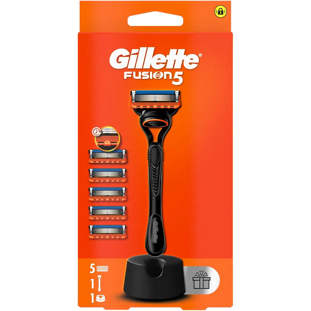 Станок для гоління чоловічий Gillette Fusion5 з 5 змінними картриджами + підставка - фото 2