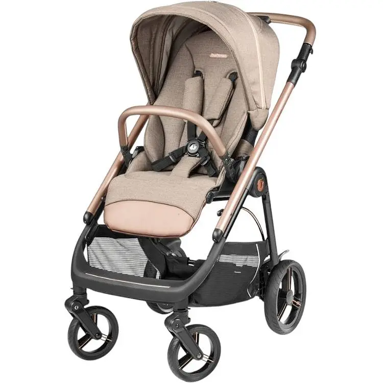 Коляска Peg-Perego Veloce Belvedere Mon Amour 2 в 1 с подставкой к люльке розовое золото - фото 3