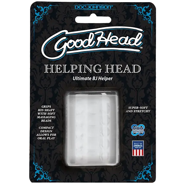 Мастурбатор Doc Johnson GoodHead - Helping Head ULTRASKYN, супер помічниця для мінету - фото 2