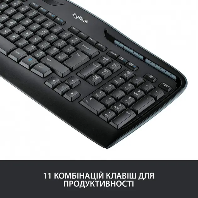 Комплект (клавиатура + мышь беспроводные) Logitech MK330 Wireless UA раскладка черная (920-003989) - фото 2