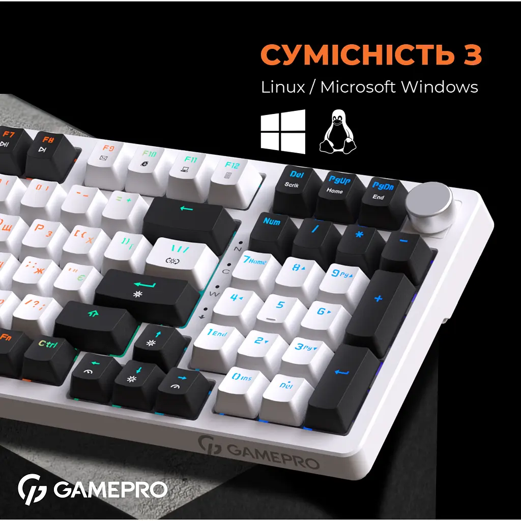 Клавиатура GamePro Red с Hot-Swap RGB White проводная механическая (MK170W) - фото 9