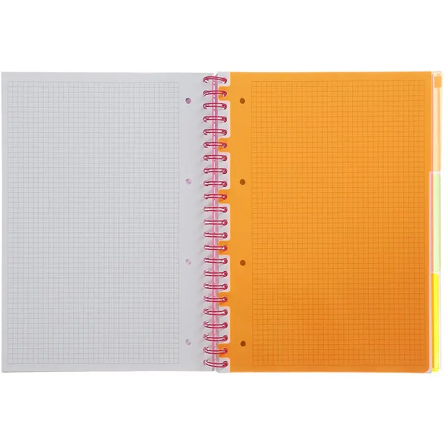 Зошит на пружині Buromax Neon А4 (210x297) 120 аркушів 3 PVC рожевий (BM.24349911-10) - фото 4