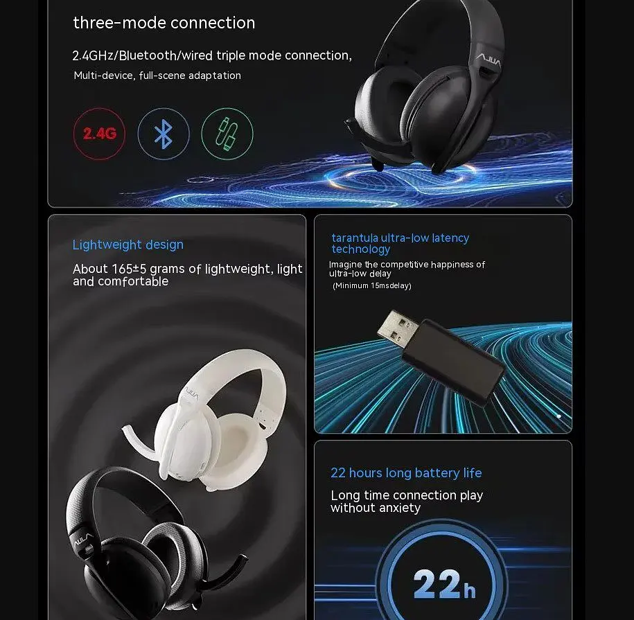 Наушники беспроводные Aula S-6 Wireless Headset White - фото 7