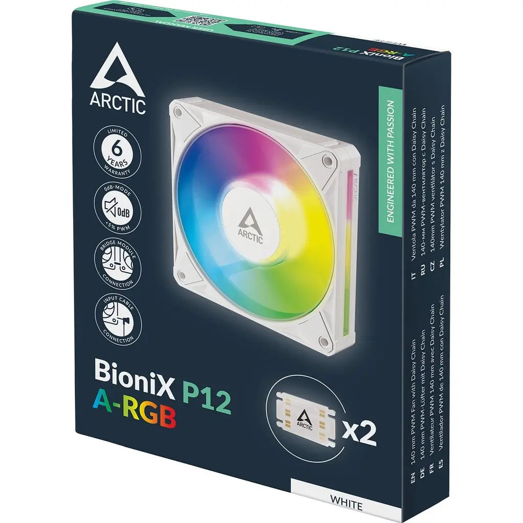 Корпусний вентилятор Arctic BioniX P14 A-RGB White (ACFAN00340A) [175997] - фото 8