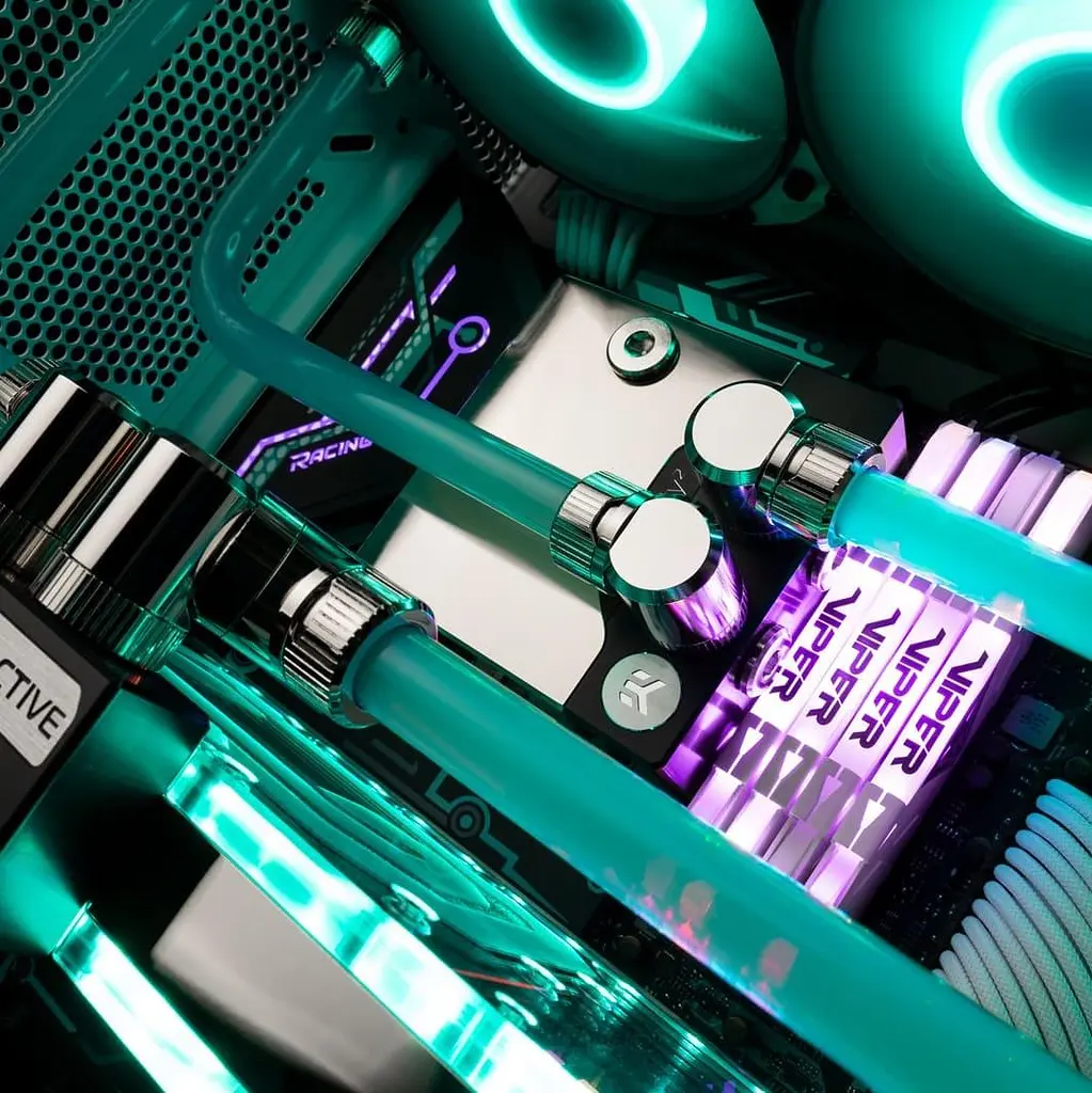 Водоблок EKWB EK-Quantum Velocity² DDC 4.2 PWM D-RGB - 1700 Nickel + Plexi - фото 5