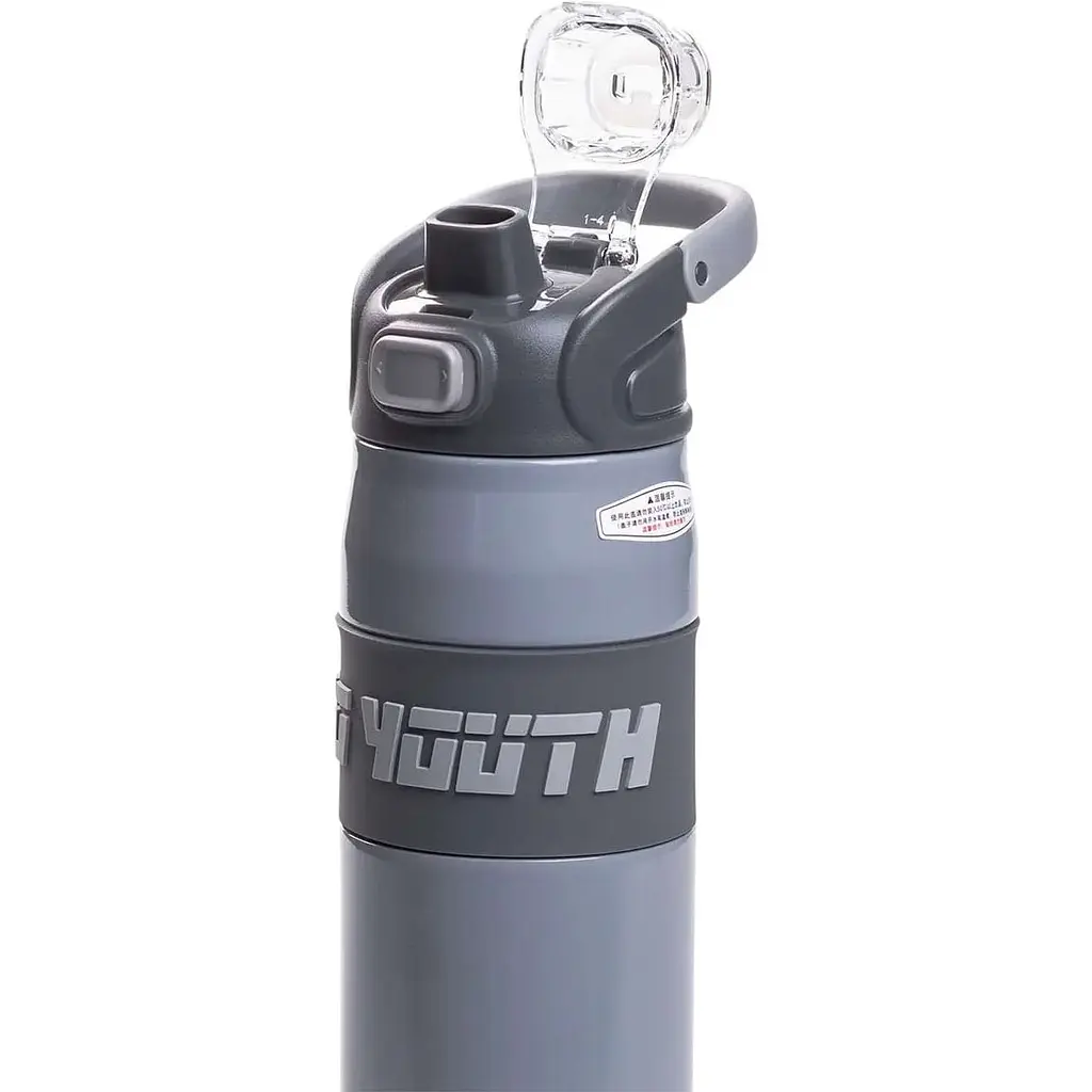 Термос спортивный TO YOUTH 680 мл с мундштуком, серый Yiwu HP-14-54G - фото 5